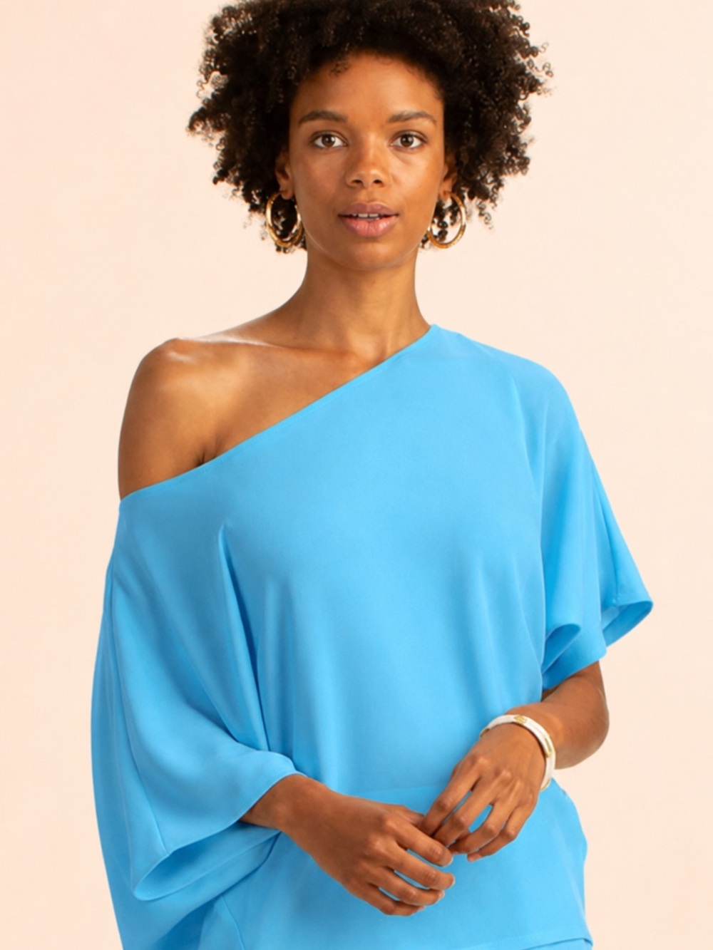 Trina Turk Asymmetrical Radiant Top BLUE